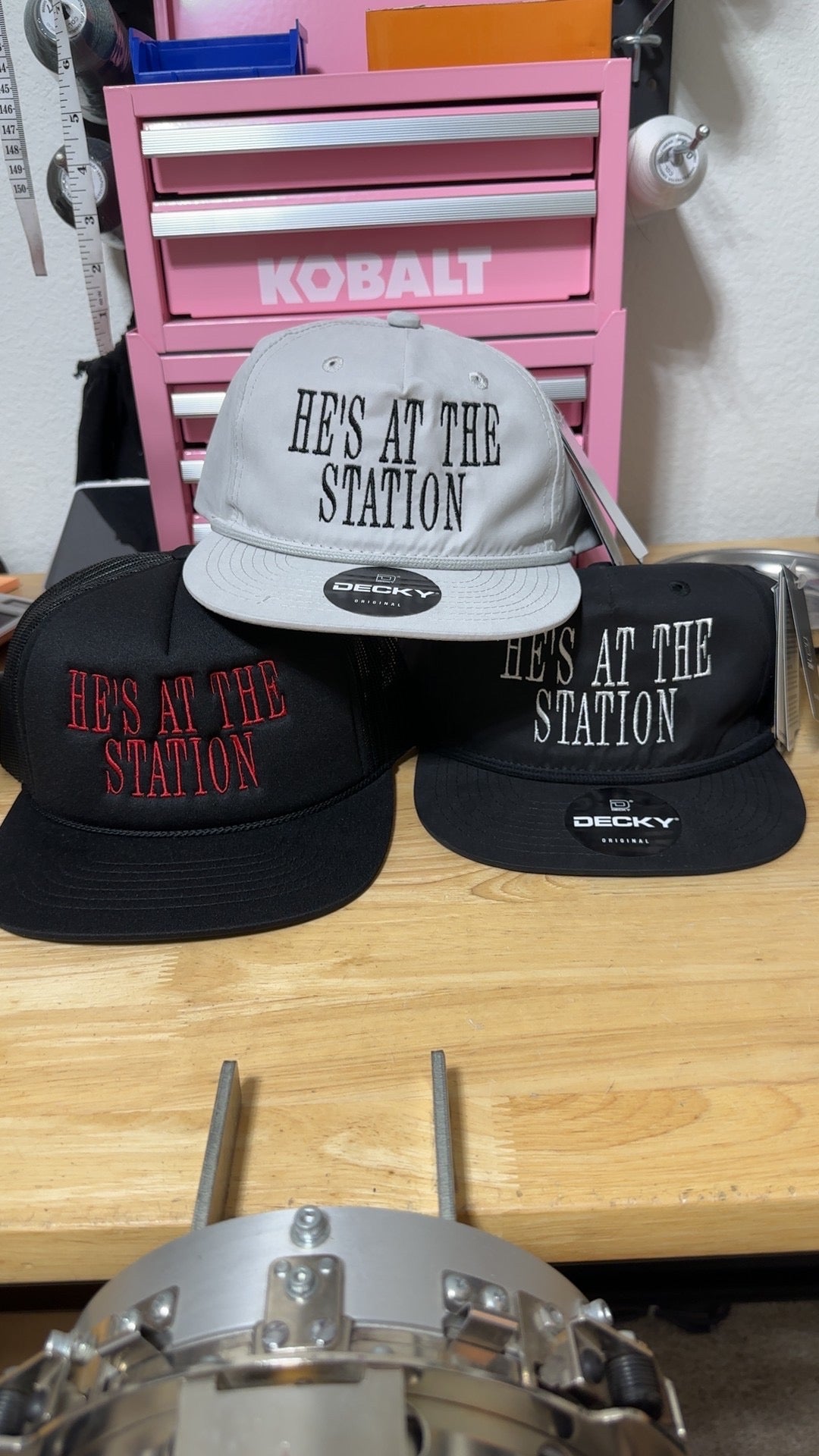 HE’S AT THE STATION