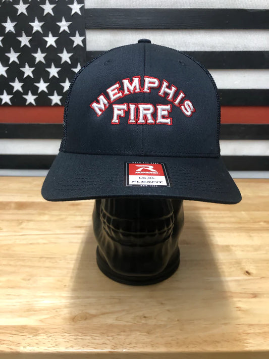 MEMPHIS FIRE OFF DUTY HAT - CURVE BRIM MESH FLEXFIT - RICHARDSON 110