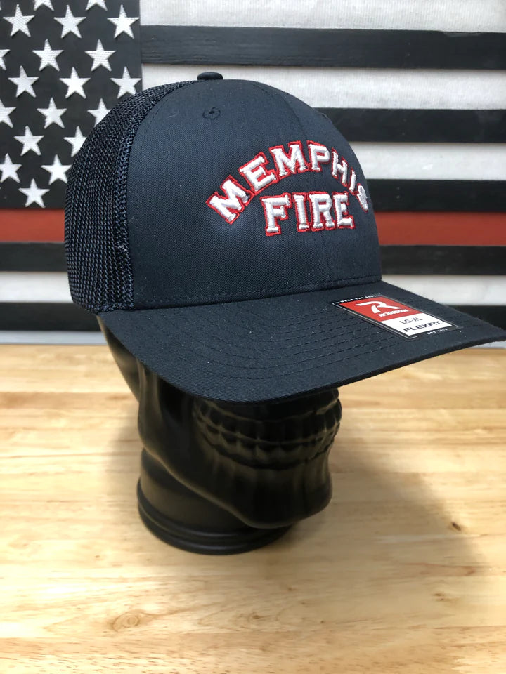 MEMPHIS FIRE OFF DUTY HAT - CURVE BRIM MESH FLEXFIT - RICHARDSON 110