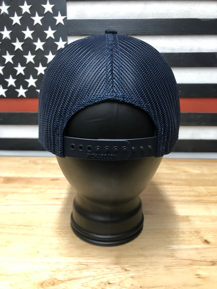 MEMPHIS FIRE OFF DUTY HAT - CURVE BRIM MESH TRUCKER - RICHARDSON 112